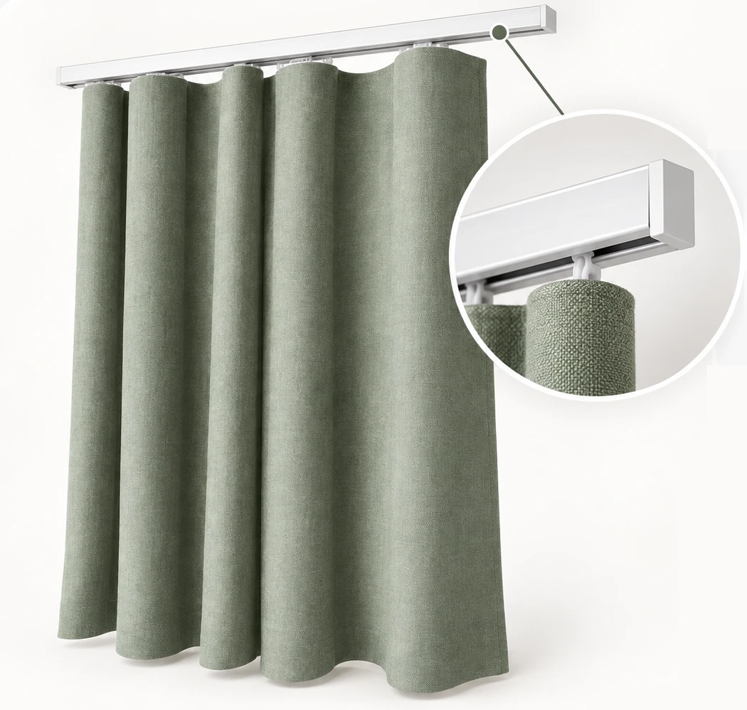 Komplettset mit Vorhangschiene