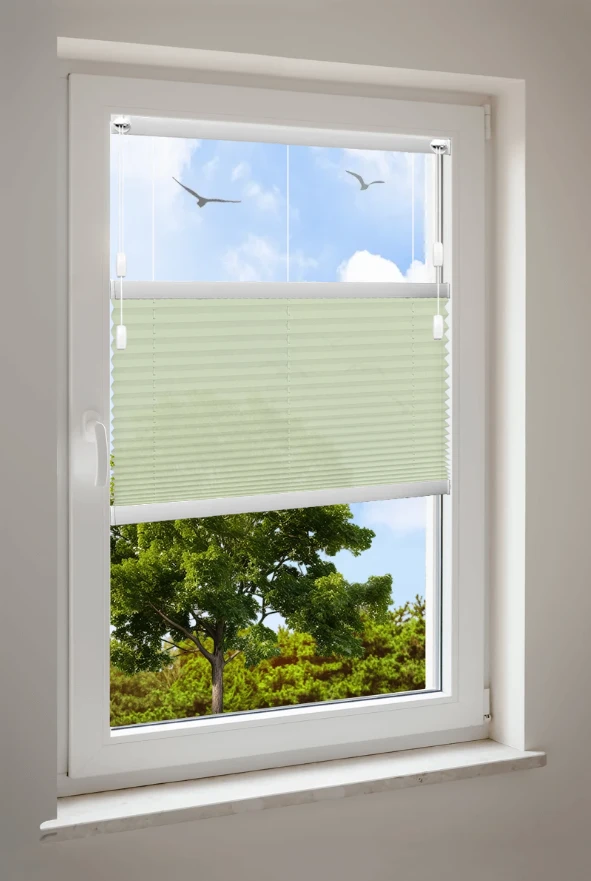 Plissee Cosiflor® F2 grüne Stoffe