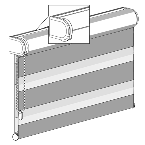 Doppelrollo ohne Kassette